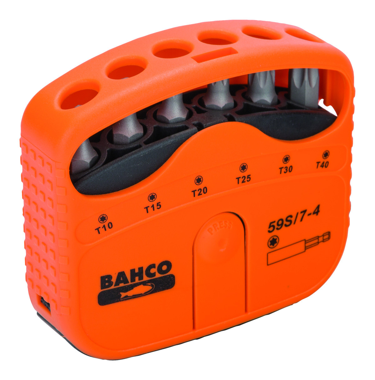 Conjunto de 7peças de bits para parafusos TORX® e suporte para bits Bahco 59S/7-4