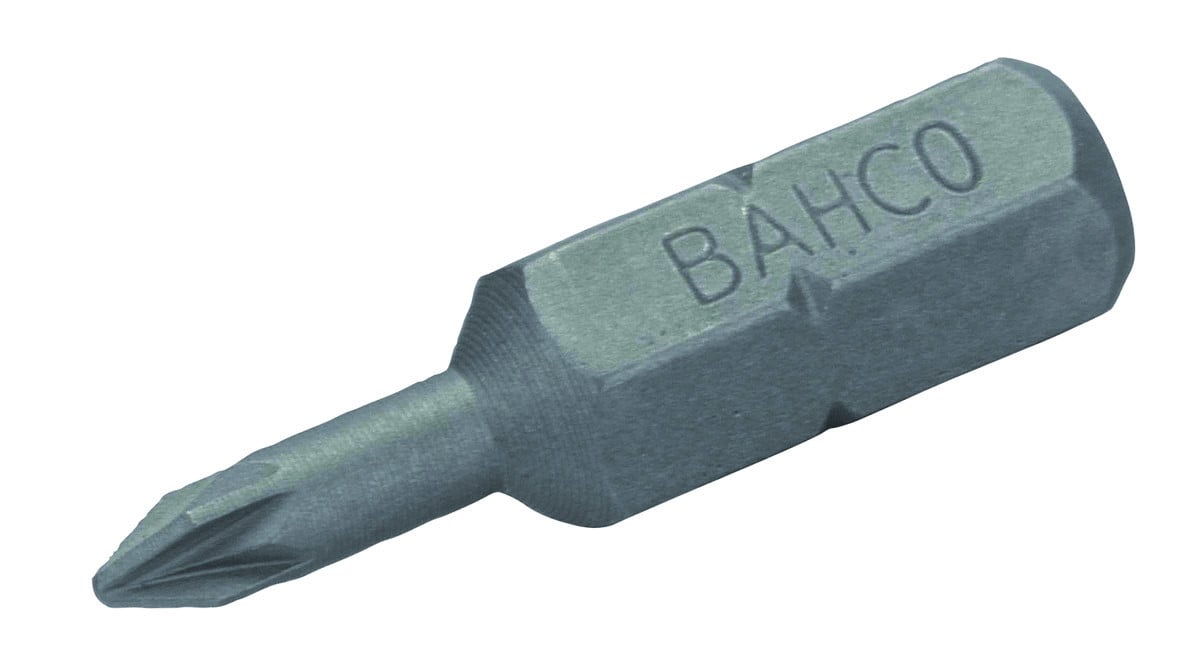Pontas de aparafusadora standard 1/4" para parafusos Pozidriv de PZ0 - 25 mm - 10 Pcs/Caixa de plástico Bahco 59S/PZ0