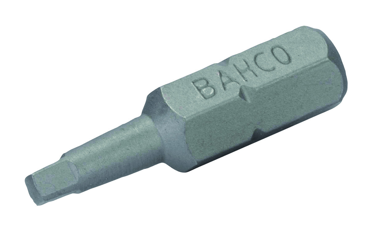 Pontas de aparafusadora standard 1/4" para parafusos  Robertson # 2 - 25 mm - 3 Pcs/Embalagem blister Bahco 59S/R2-3P
