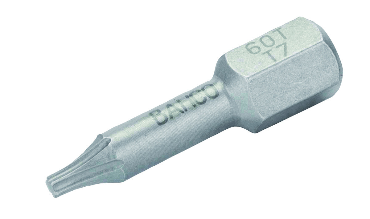 Pontas de aparafusadora de torção 1/4" para parafusos TORX® de T20 - 25 mm - 10 Pcs/Caixa de plástico Bahco 60T/T20