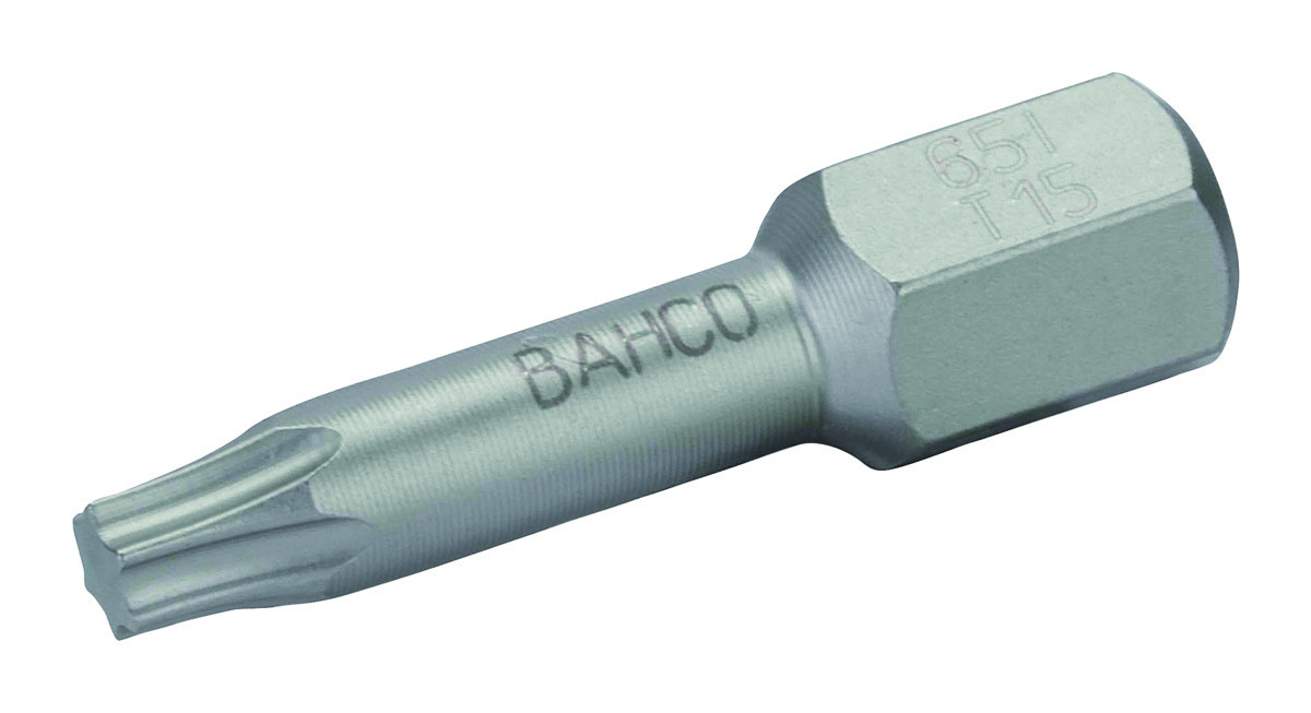 T25 Brocas de aparafusadora de torção de aço inoxidável 1/4" para parafusos Pozidriv de - 10 Pcs Bahco 65I/T25