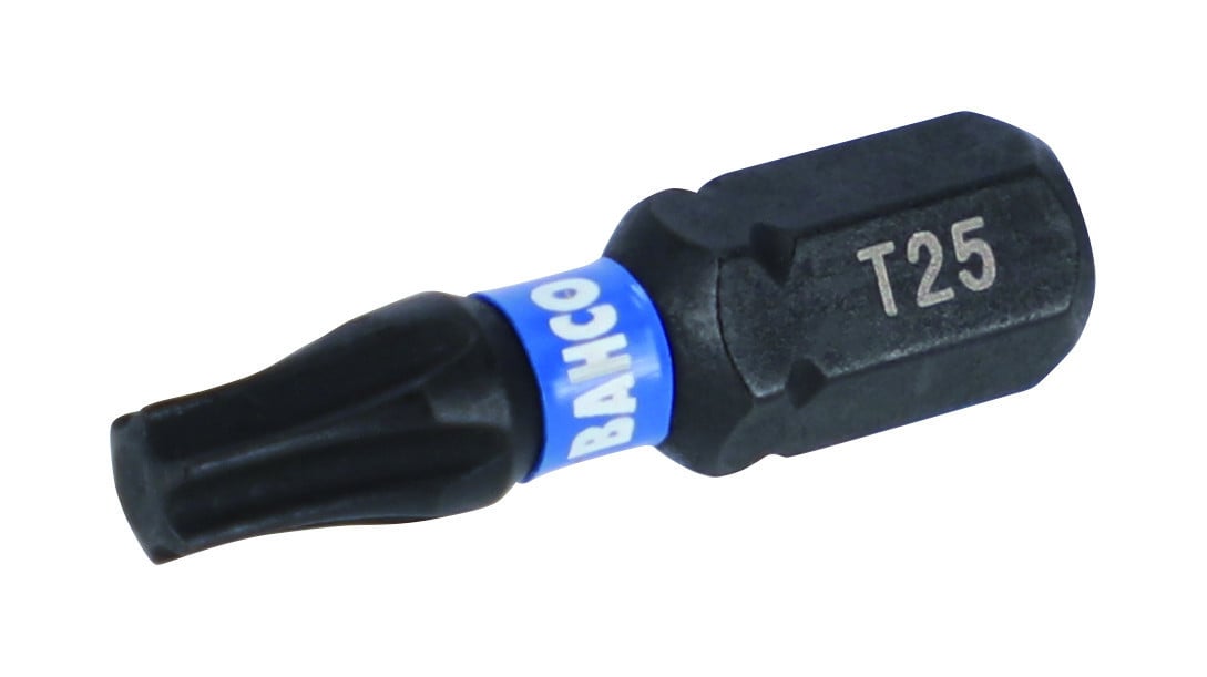 Bits de chave de fenda de torção de impacto de 1/4" para parafusos de cabeça TORX® T10 de 25 mm - 2 unidades Bahco 66IM/T10C-2P