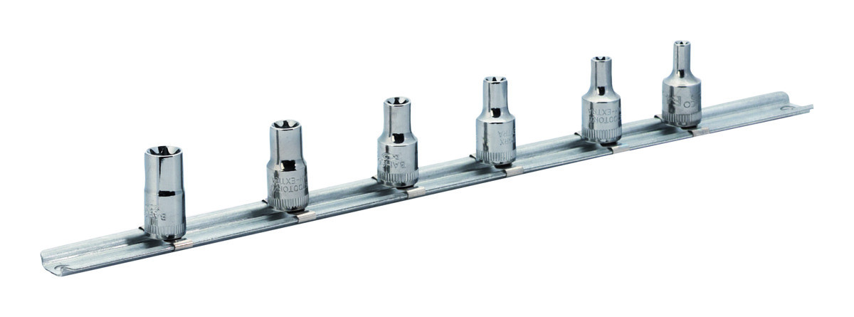 Conjunto de chaves de caixa 1/4' em rail Bahco 6706TE
