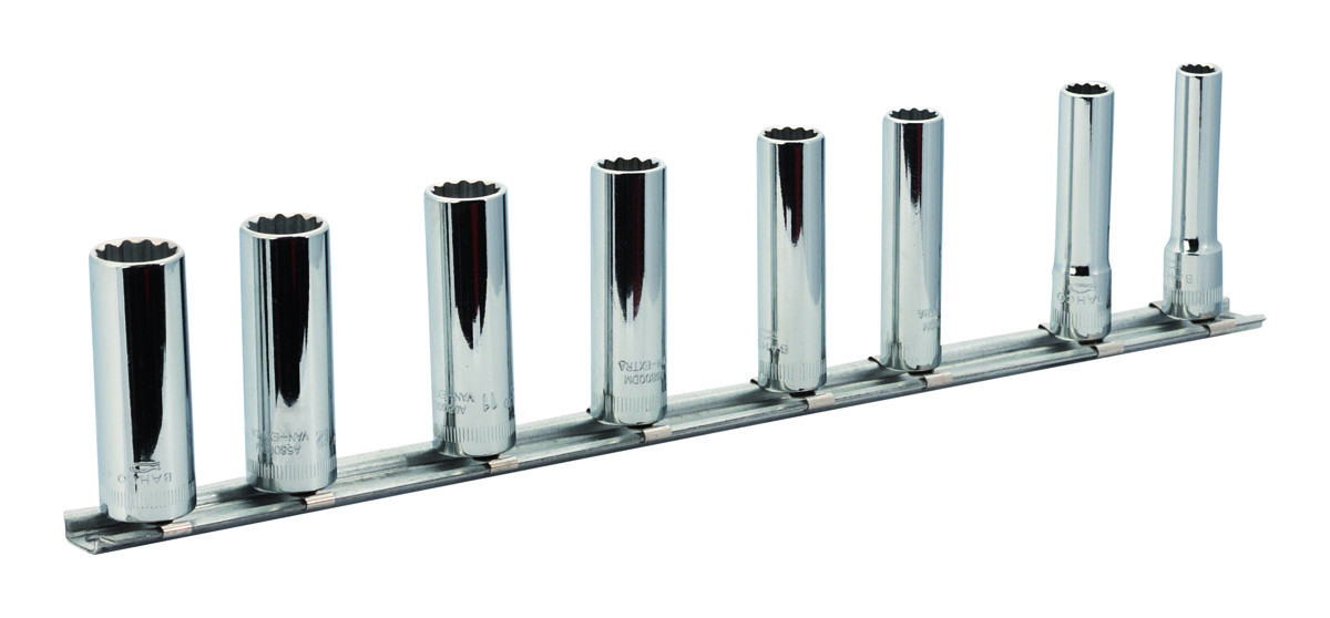 Conjunto de chaves de caixa 1/4' em rail Bahco 6708DMB