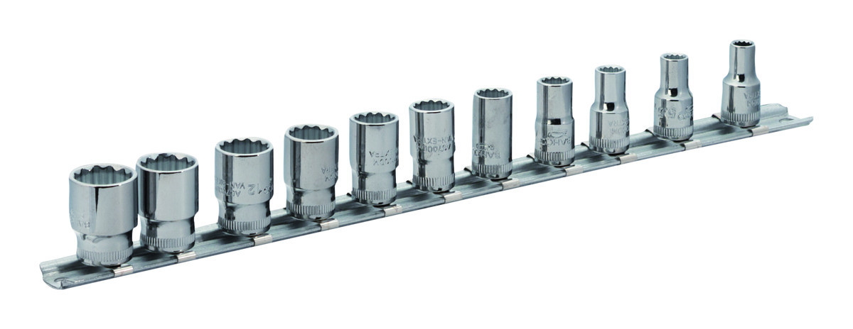 Conjunto de chaves de caixa 1/4' em rail Bahco 6711MB