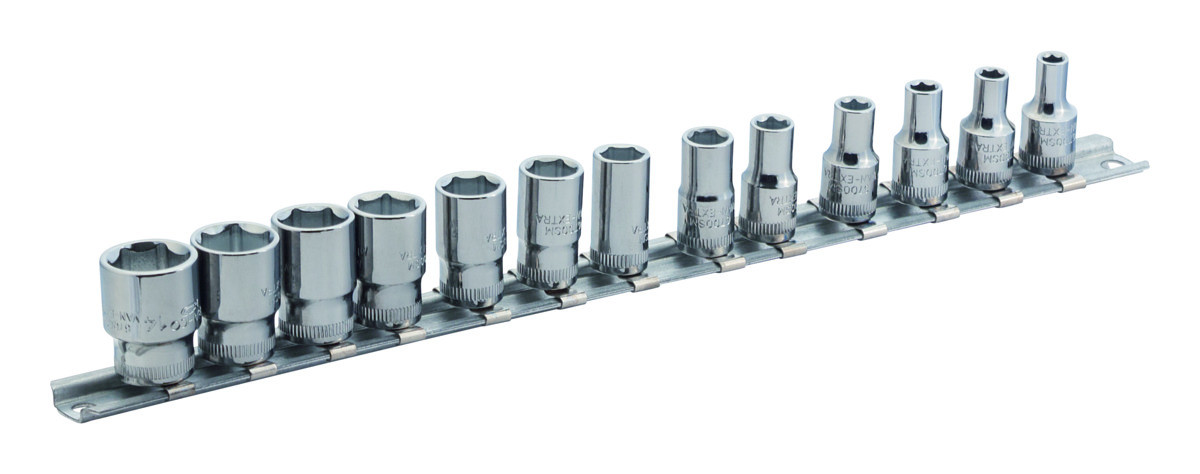 Conjunto de chaves de caixa 1/4' em rail Bahco 6713MH
