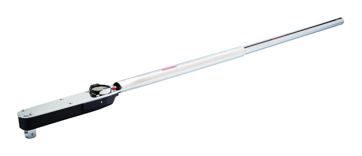 Chave dinamométrica mecânica com escala circular/LED, cabeça fixa com encaixe quadrado e cabo com duas secções Bahco 7454-1400E