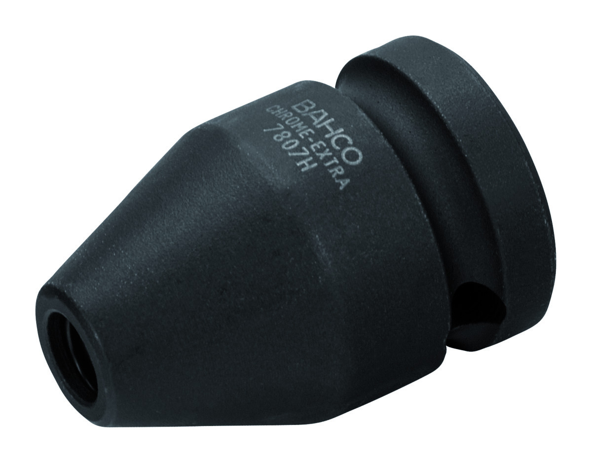 Adaptador de encaixe quadrado de 1/2" para suporte de pontas hexagonal de 11,2 mm com acabamento fosfatado de 38 mm - Embalagem individual Bahco SB7809H