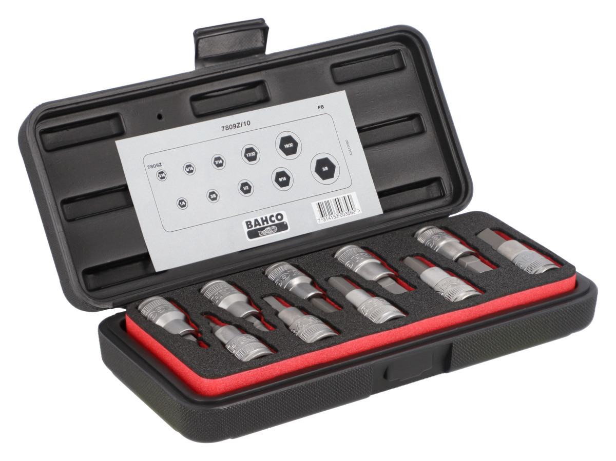 Conjunto de chaves de caixa de 1/2", 10 pcs. Bahco 7809Z/10