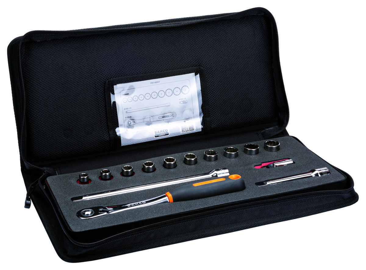 Conjunto de chaves de caixa de 1/2", 14 peças Bahco 7814DST