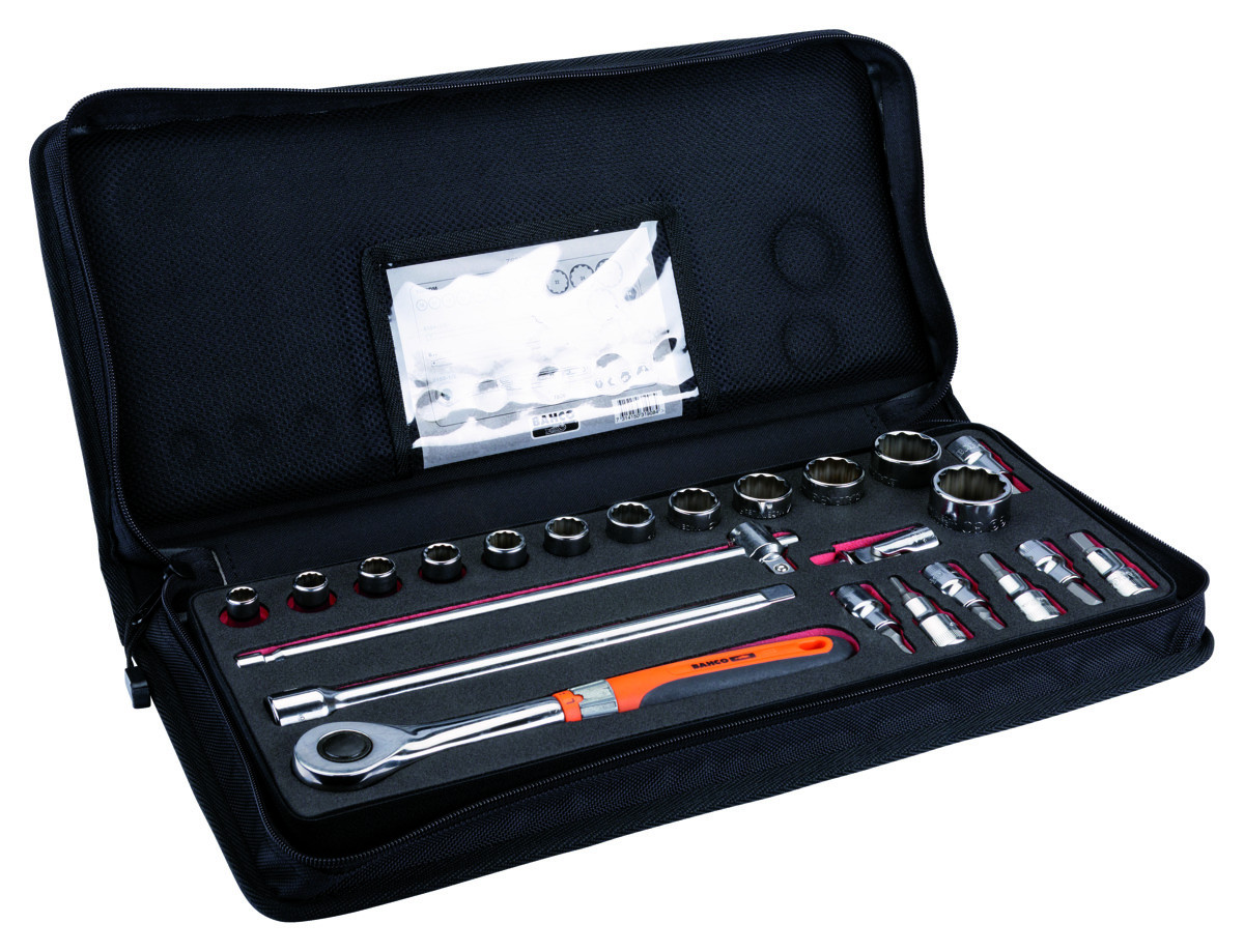 Conjunto de chaves de caixa e porta-bits de 1/2", 23 peças Bahco 7823DET