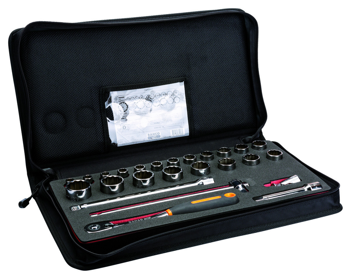 Conjunto de chaves de caixa de 1/2", 25 peças Bahco 7825DST