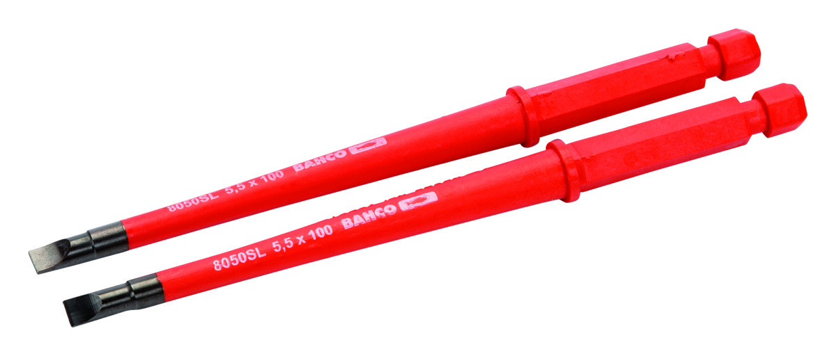 Lâminas substituíveis isoladas com diâmetro reduzido para parafusos de Fendas, 100mm Bahco 8010SL-2P