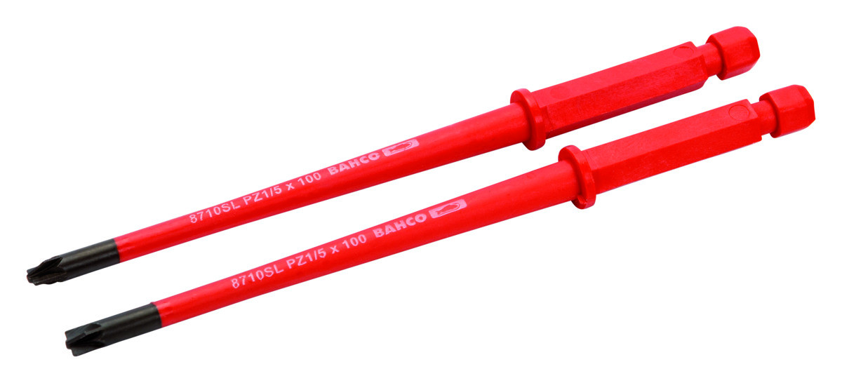 Lâminas substituíveis isoladas com diâmetro reduzido para parafusos de Fendas/Pozidriv(combi), 100mm Bahco 8710SL-2P