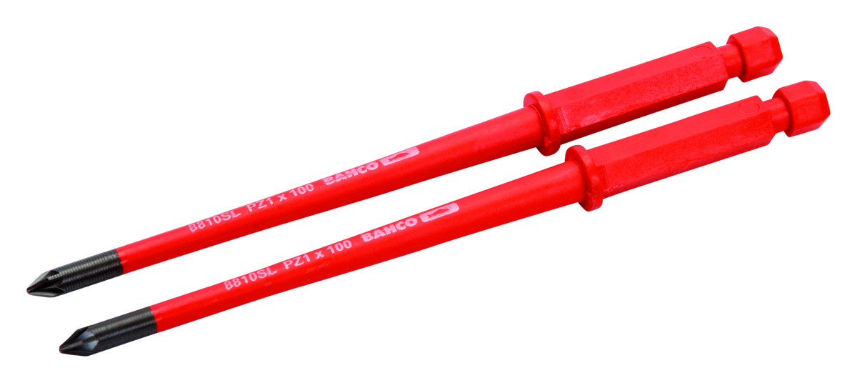Lâminas substituíveis isoladas com diâmetro reduzido para parafusos Pozidriv, 100mm Bahco 8820SL-2P
