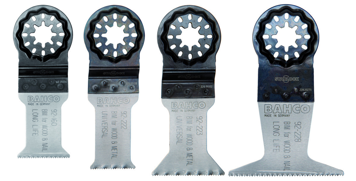 Conjunto de lâminas padrão multiferramenta para corte de madeira e metal - 8 pcs Bahco 92-WM-SET-8P