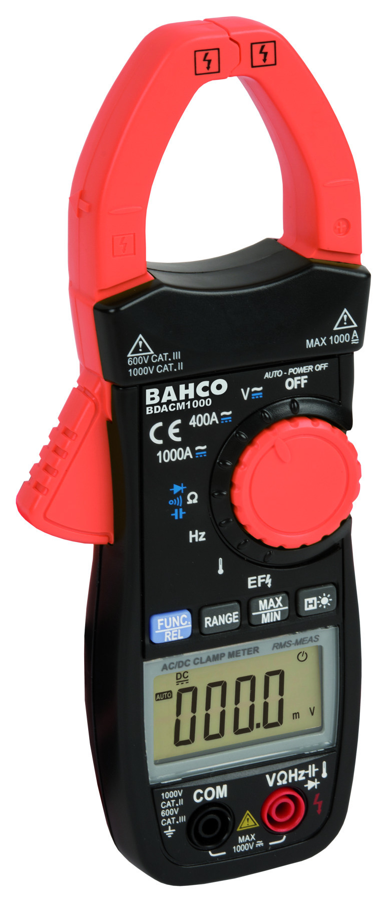 Medidor de grampo digital True RMS 1000A CA/CC Bahco BDACM1000