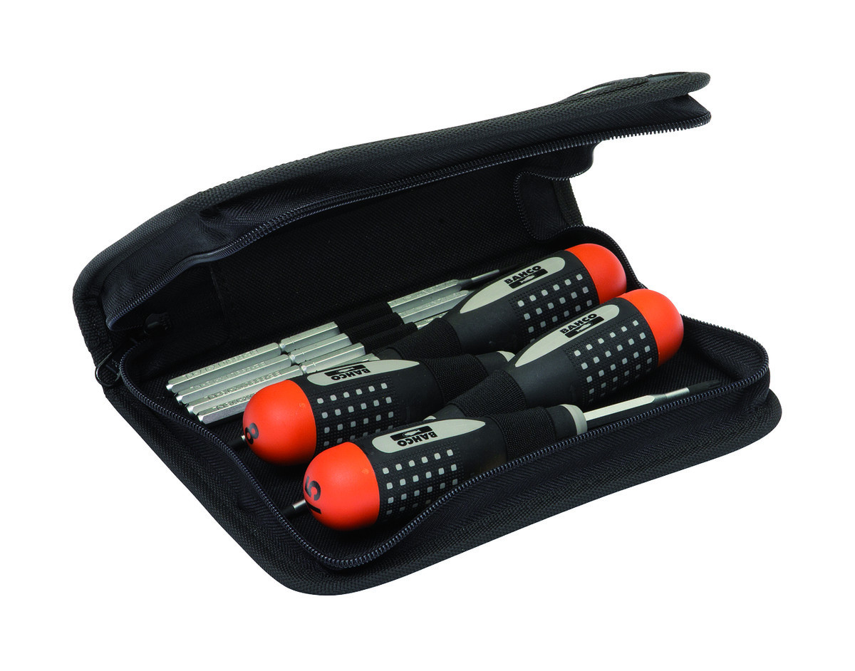 Conjunto de chaves de parafusos dinamométricas ERGO™ com pré-regulação fixa Bahco BE-6990-IPSET