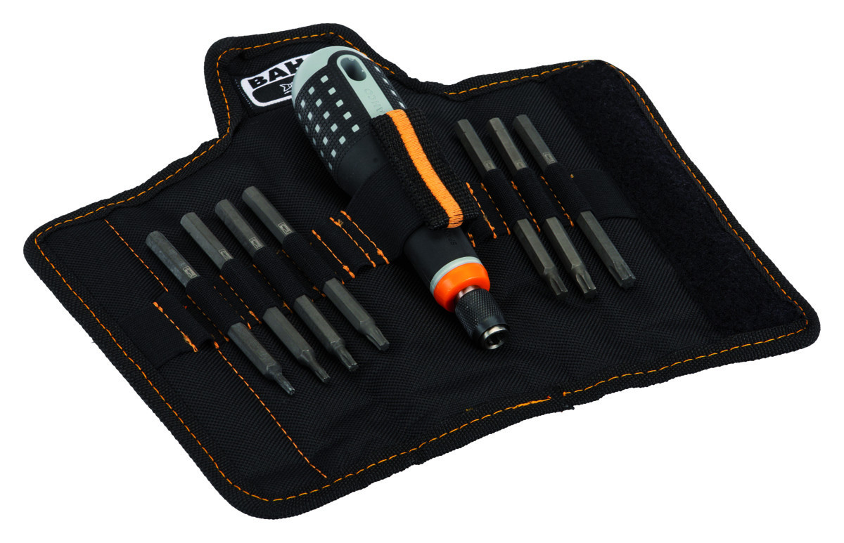 Chaves ERGO™ com kit de lâminas substituiveis, 7 peçasPara parafusos TORX® Bahco BE-8573