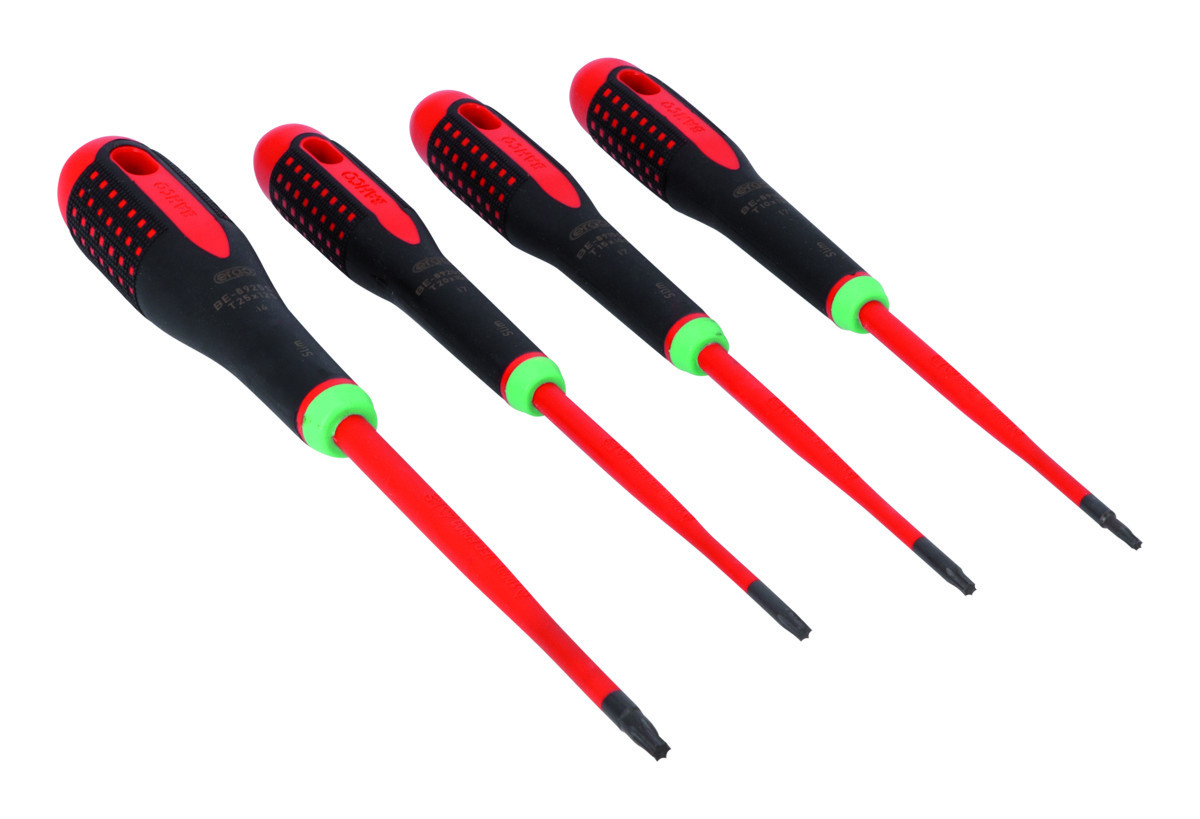 Conj. chave parafusos isoladas ERGO™, c/lâminas SLIM, 4 pçs Bahco BE-9880SL