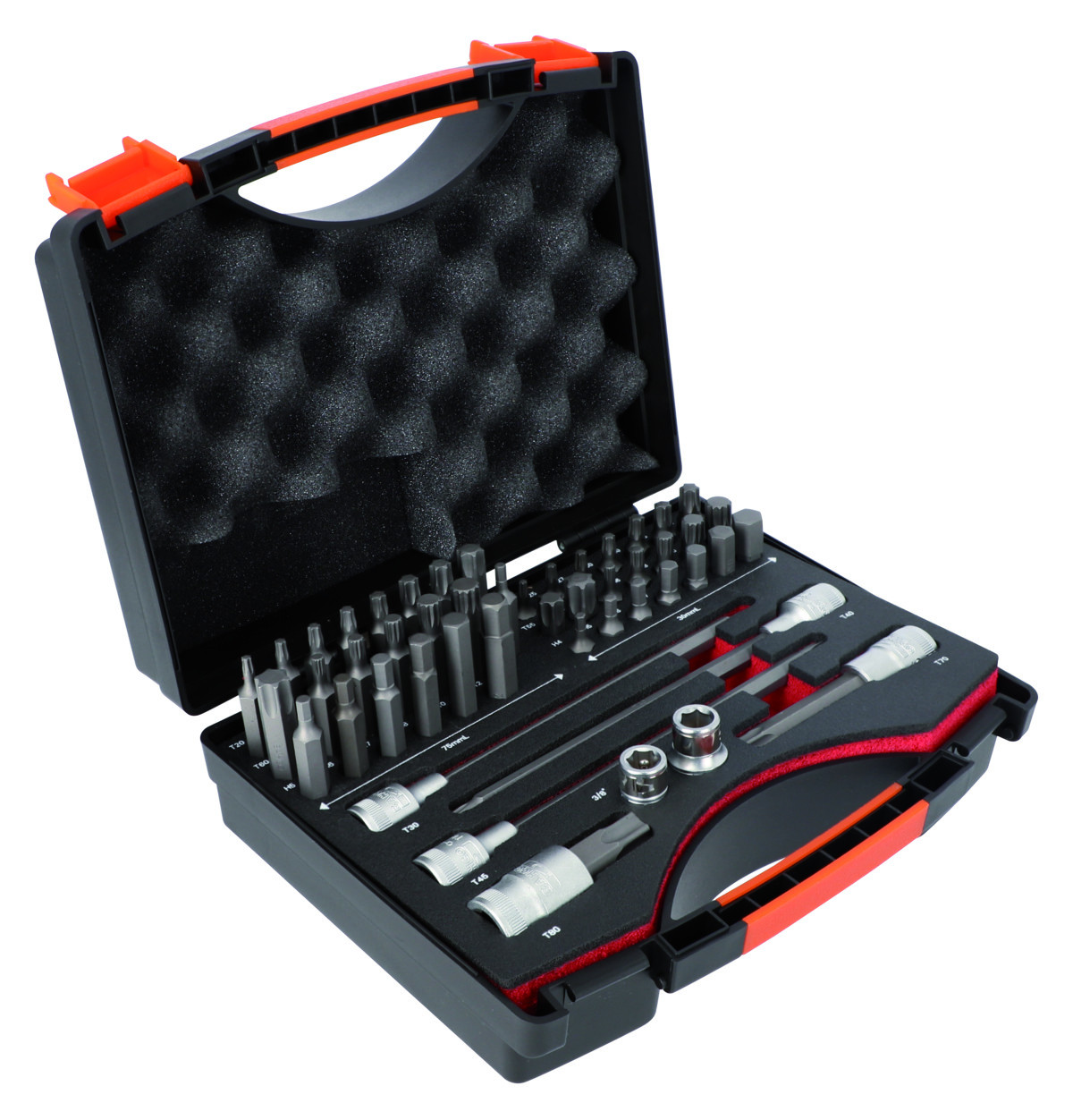 Conjunto de bits de 49 peças com bits TORX regulares Bahco BE5049T