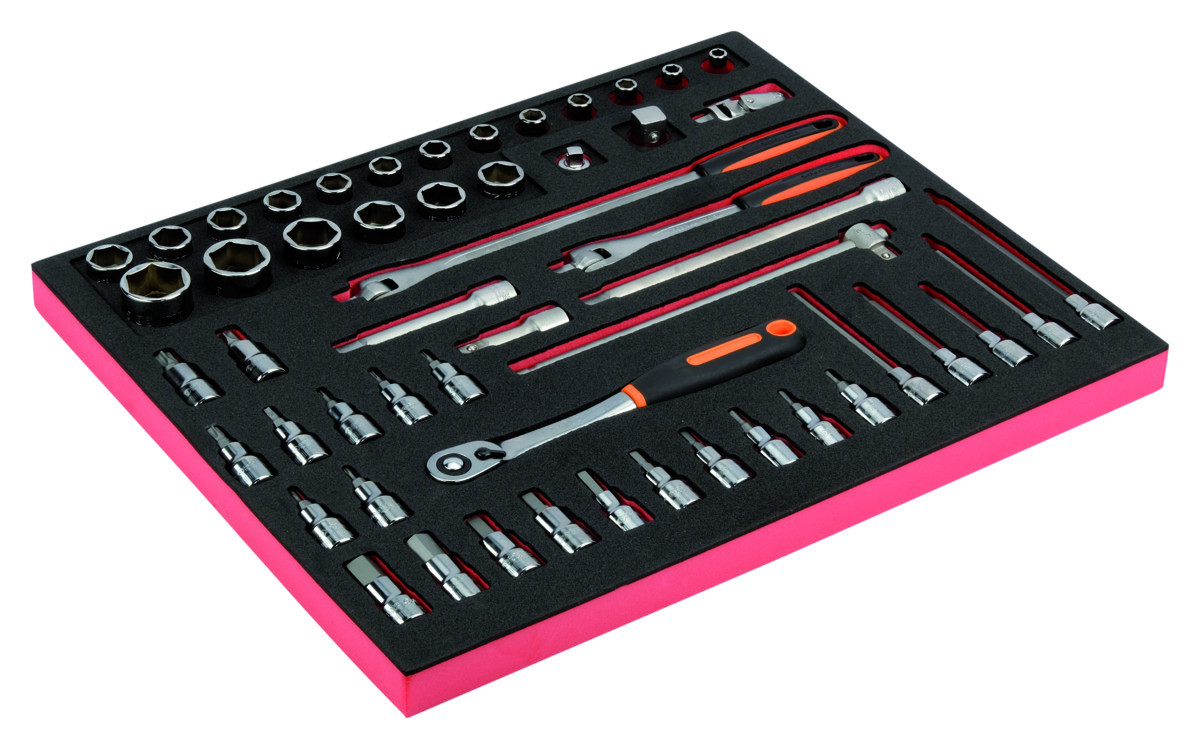 Chaves de caixa e acessórios de 1/2”, 53 peças Bahco FF1A130