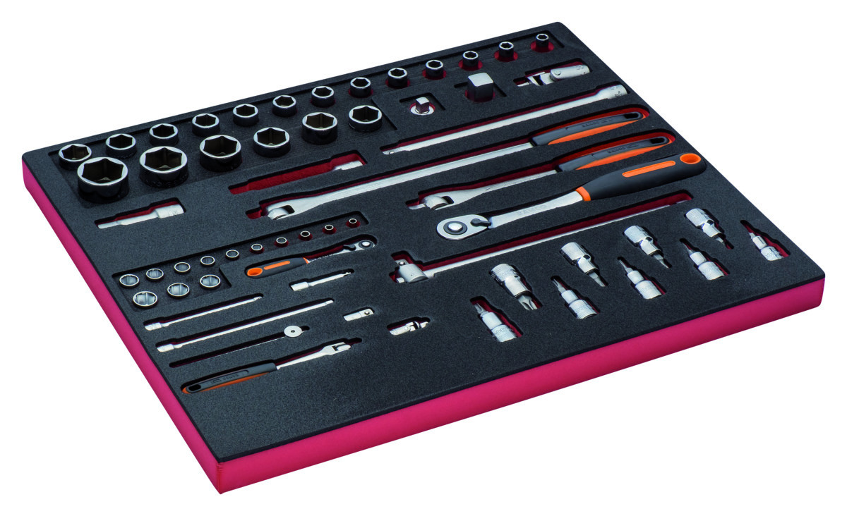 Chaves caixa e acessórios de 1/4”-1/2”, 59 peças Bahco FF1A137