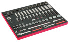 Conjunto de chaves de caixa 1/2" e conjunto de chaves de caixa longas 1/2" em inserção de espuma marcada a laser 3/3 Fit&Go - 67 peças Bahco FF1A196LM