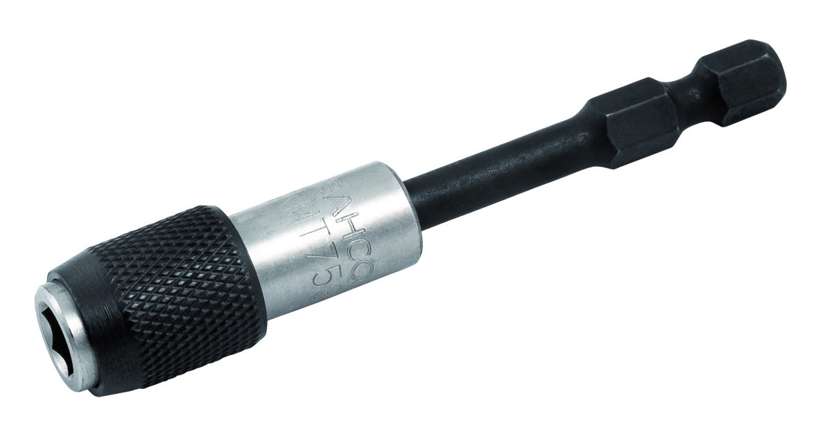 Suportes de pontas magnéticas universais sextavadas 1/4" com libertação rápida de 75 mm - 1 peça Bahco KMT753-QR-1P
