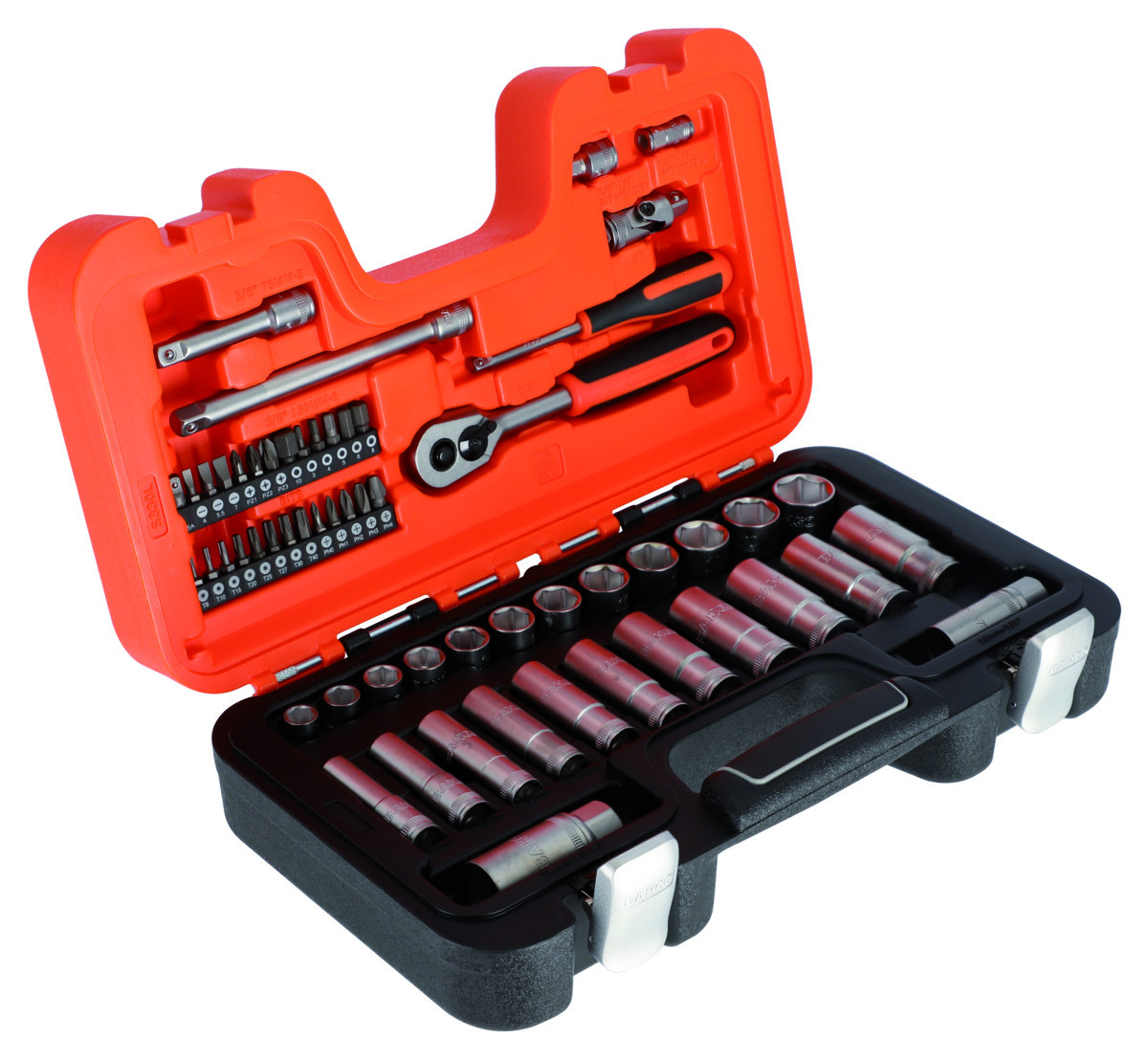 Jogo de chaves 1/4" e 3/8”, 53 pcs Bahco S330L