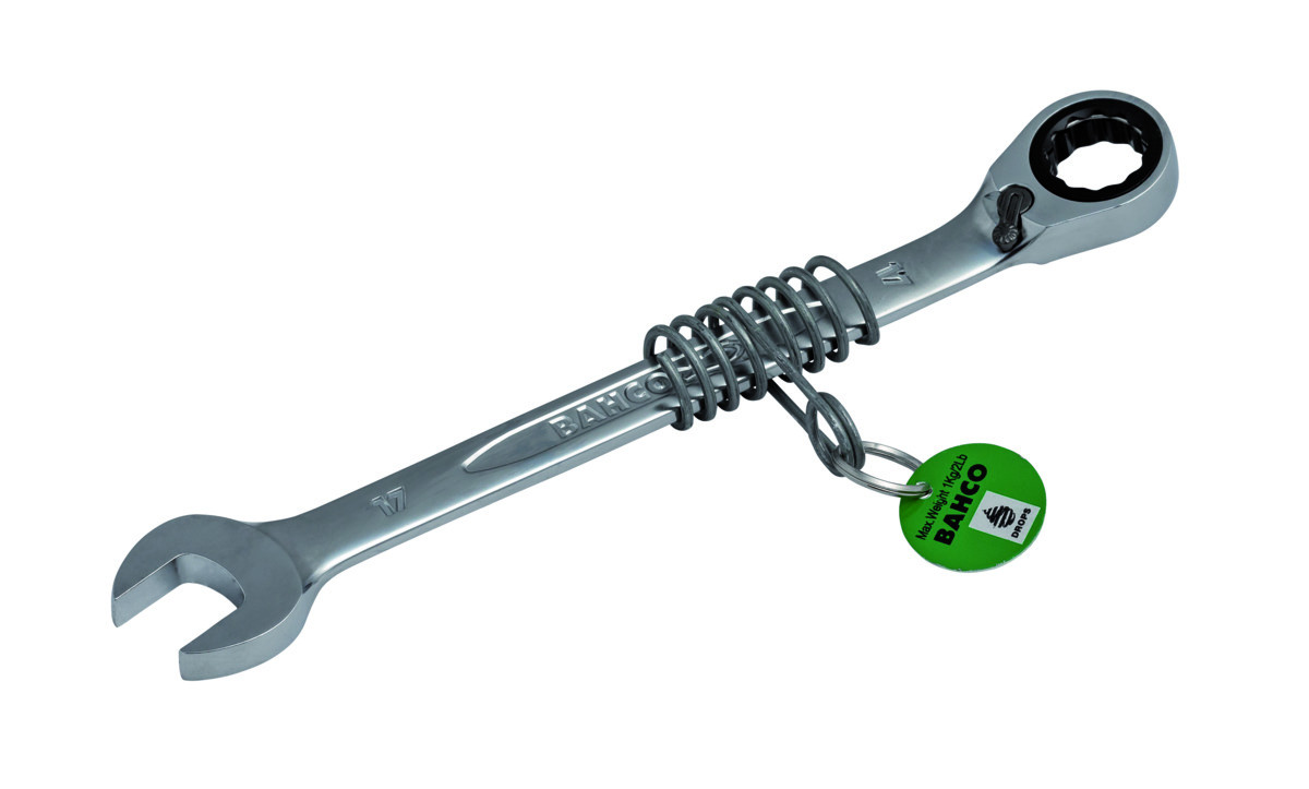 Chave combinada com roquete com mola de segurança de 15 mm Bahco TAH1RM-15
