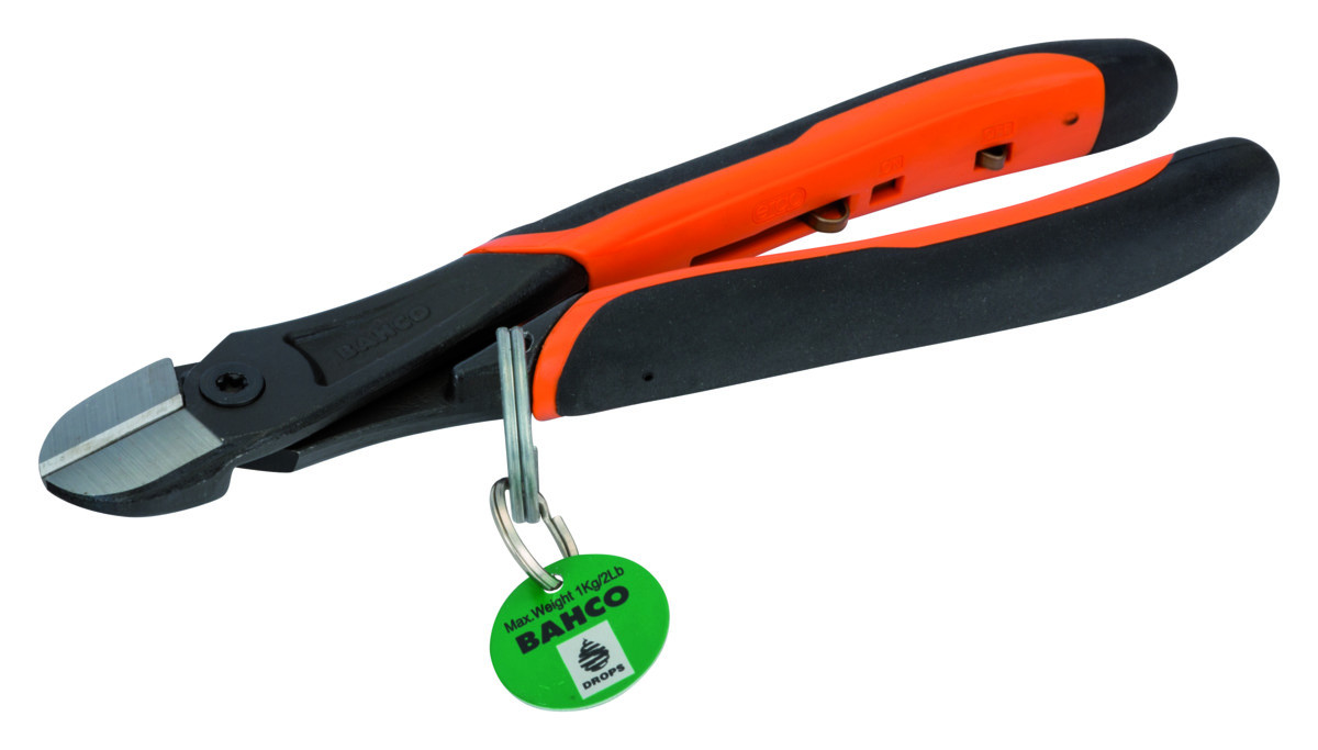 Alicate corte lateral p/trab. pesado equip. c/anel segur Bahco TAH21HDG-200