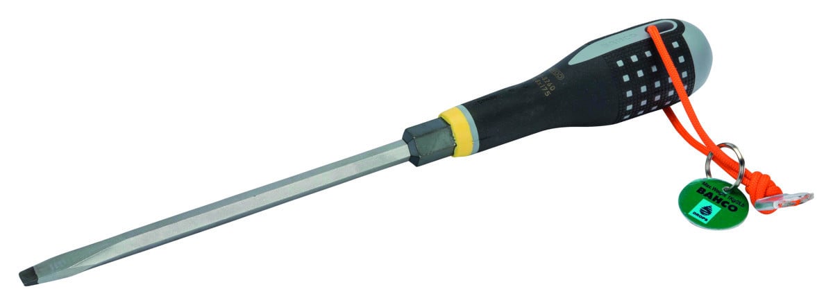 Chave de fendas para parafusos de fenda ERGO™ com fio Dyneema de 2 mm x 12 mm x 200 mm Bahco TAHBE-8880