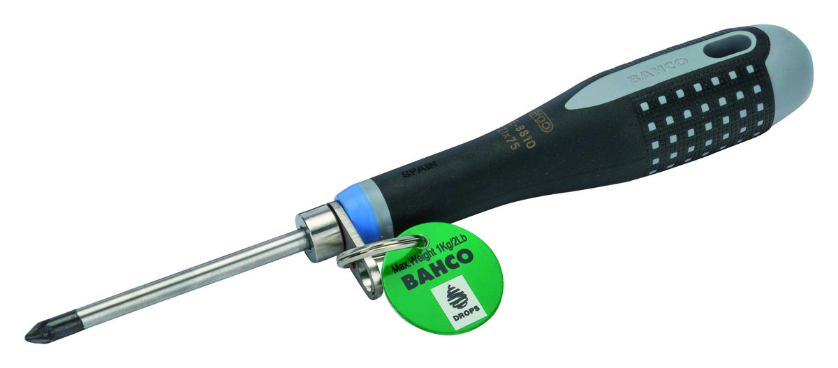 Chave parafusos ERGO™ p/parafusos Pozidriv c/bucha segurança Bahco TAHBE-8820