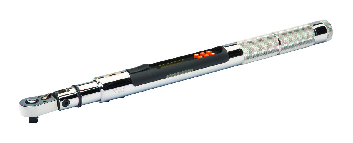 Chave dinamométrica eletrónica com medição de binário e ângulo, memória/USB e cabeça de roquete fixa Bahco TAWM1430