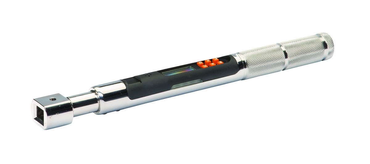 Chave dinamométrica digital e de ângulo fina com memória/USB e cabeça intercambiável de tipo retangular 7 -135 Nm Bahco TAWM9135M