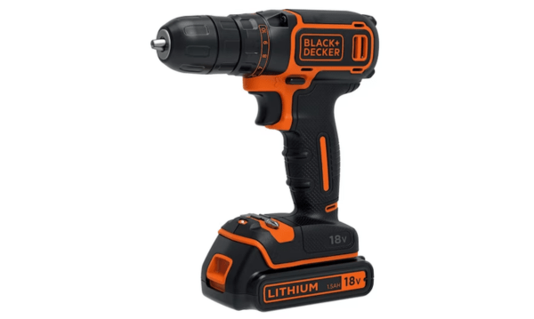 Black&Decker BDCDC18-QW Berbequim Aparafusador de bateria 18V Bateria 1.5Ah e Carregador 200mA 