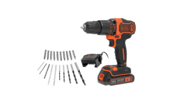 KIT Berbequim com Percussão 18V 2Ah Black&Decker BDCHD18D1KA-QW