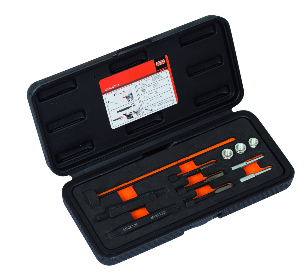 Conjunto de reparação de rosca de vela de resistência Bahco BE1210P9AC1