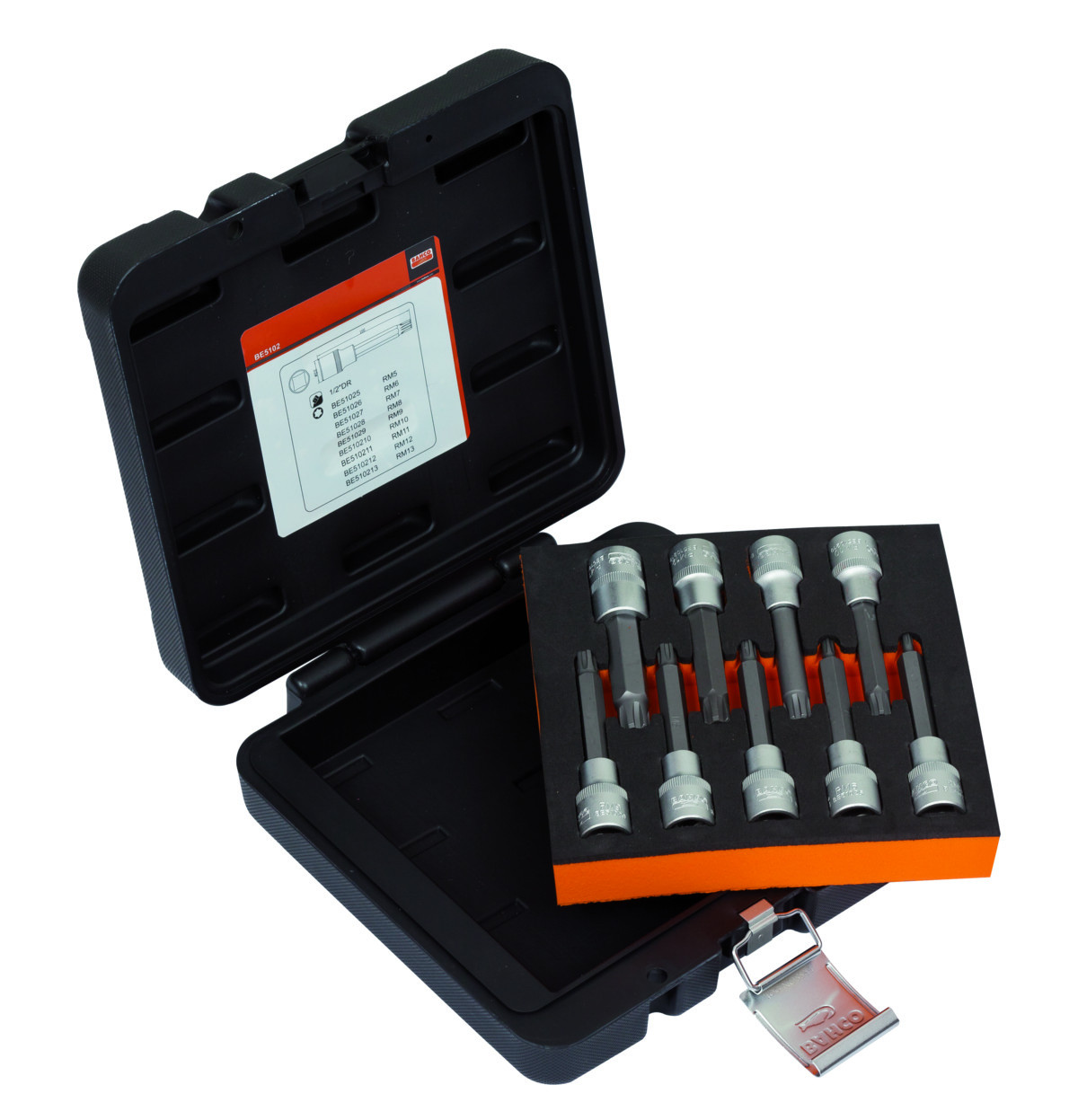 Conjunto de chaves impacto 1/2' com  bits Ribe apropriado para motores Bahco BE5102
