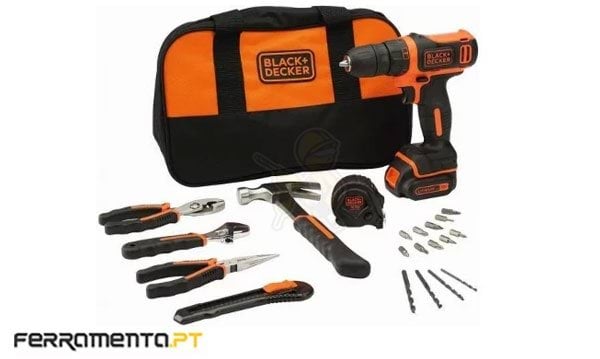 Black & Decker Berbequim 10,8V + 6 Ferramentas BDCDD12HTSA-QW