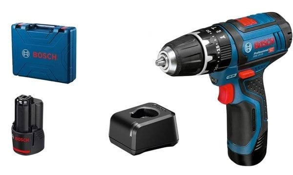 Berbequim c/ Percussão 12V 2,0Ah Bosch GSB 12V-15