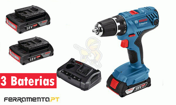 Berbequim c/ Percussão 18V 2,0Ah Bosch GSB 18V-21 