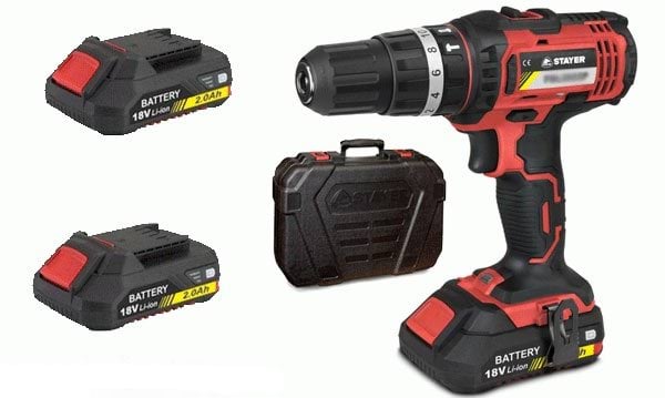 Berbequim c/ Percussão 18V 2.0Ah Stayer PBL2122P3K