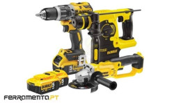 Berbequim C/Percussão + Rebarbadora + Martelo XR 18V DeWalt CPROF265