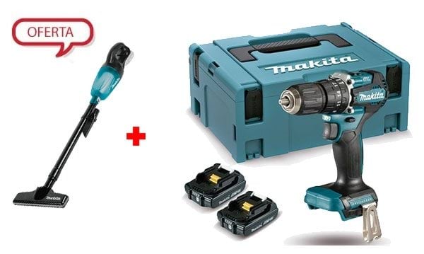 Berbequim com Percussão 18V 2.0Ah Makita DHP487RAJ