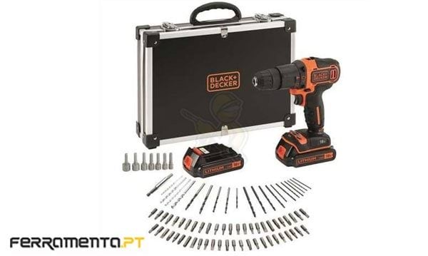 KIT: Berbequim com Percussão 18V, bucha 10mm,