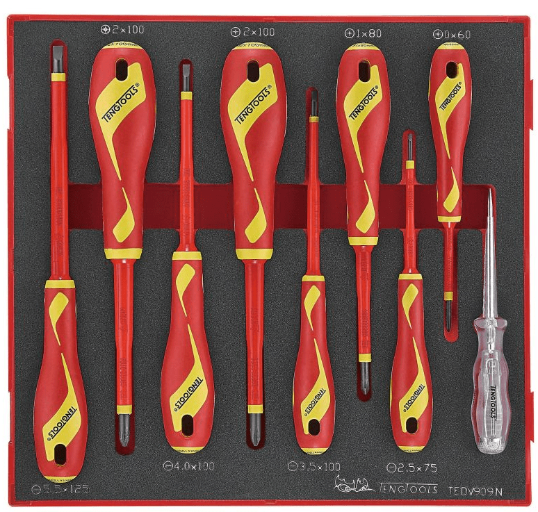 Jogo De 9 Chaves Isoladas 1000V Teng Tools TEDV909N