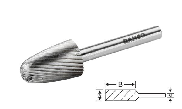 Fresa p/ Tupia 12mm Bahco HSSG-F1225M