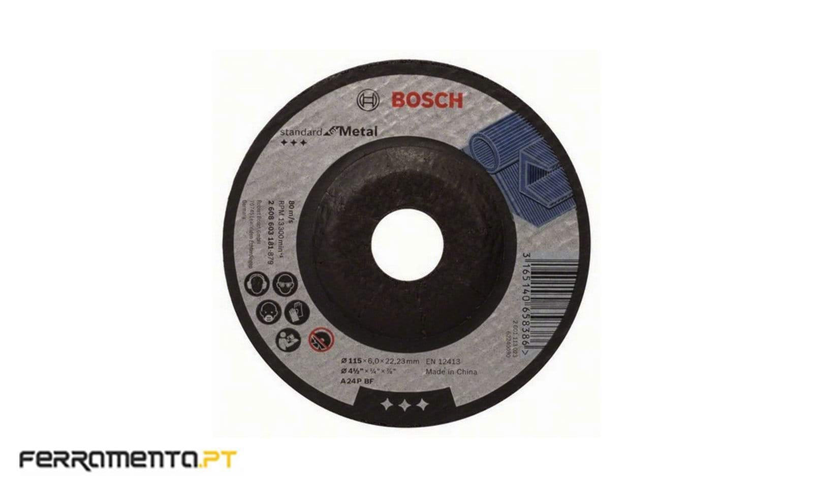 Disco de rebarbar curvo para metal 115 Bosch 2.608.603.181